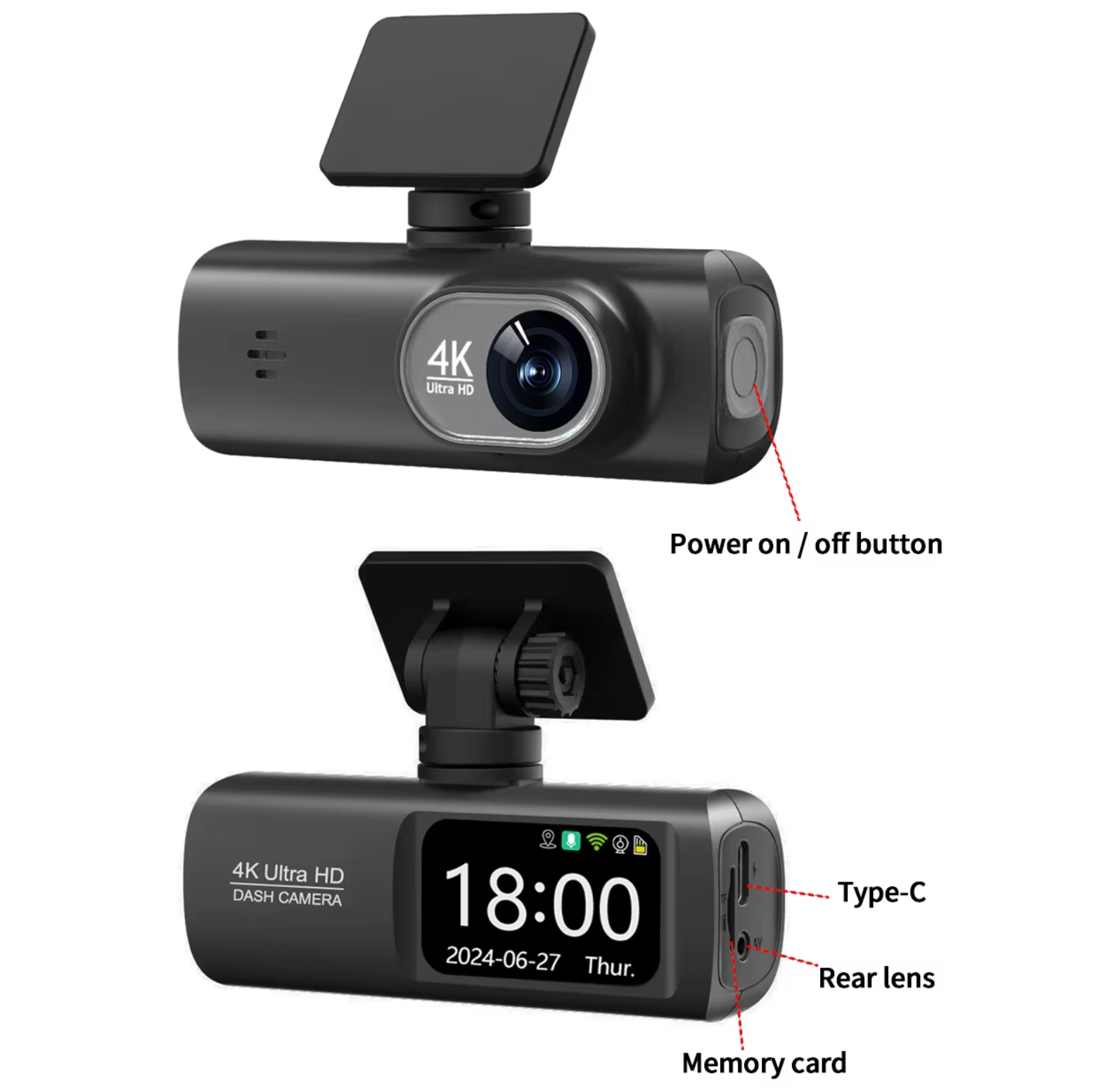 SécuDash™ Pro 4K – Dashcam voiture Ultra HD
