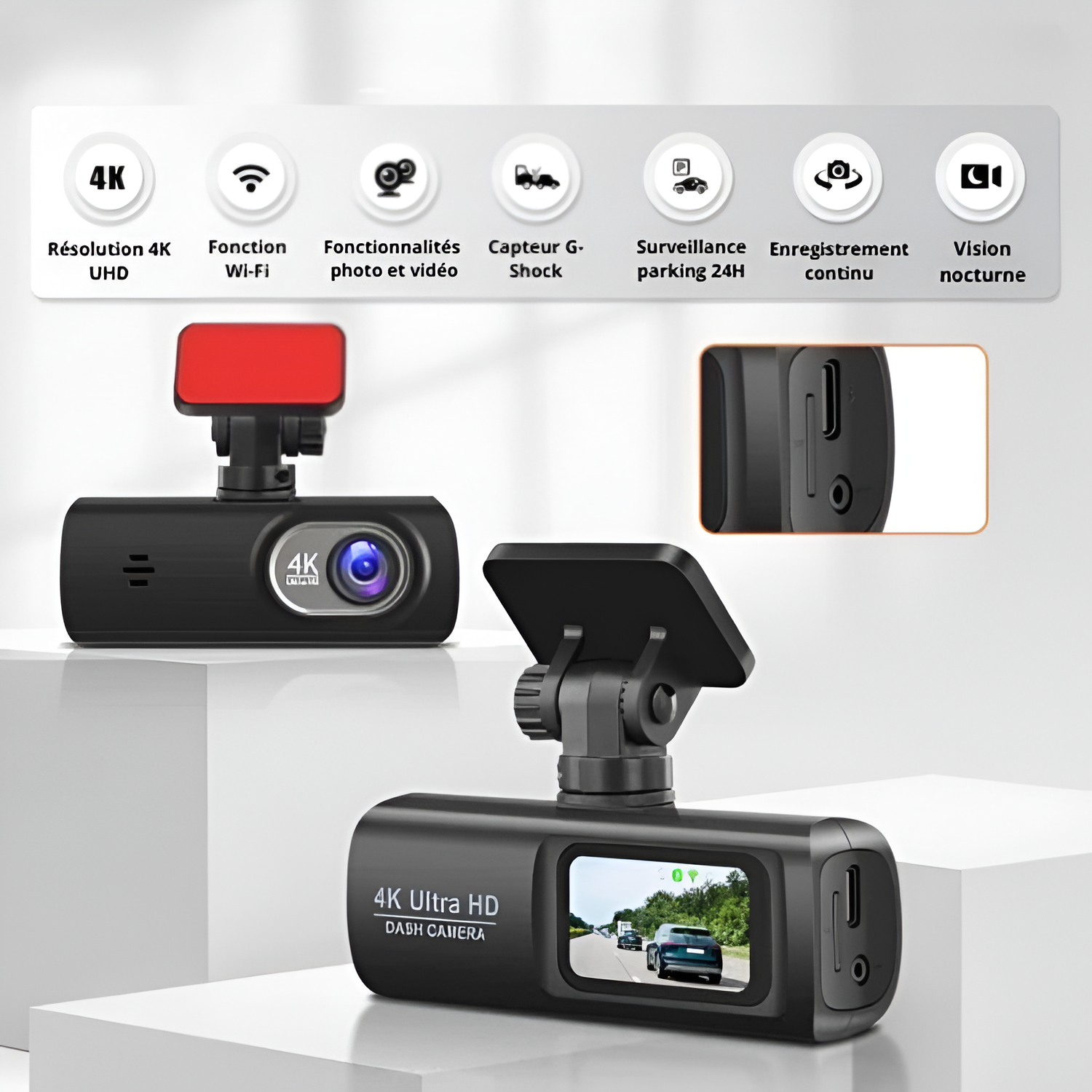 SécuDash™ Pro 4K – Dashcam voiture Ultra HD